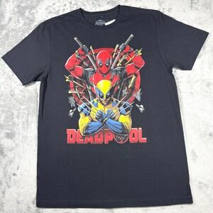 Marvel Deadpool & Wolverine Graphic Tee Shirt Black M MVDE010MSC3